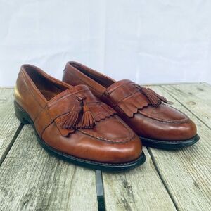 Allen Edmonds Newport Tassel Loafers Men’s Brown Leather Dress Shoes USA Sz 10.5